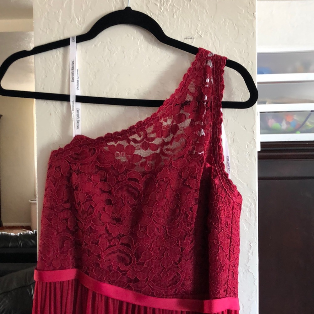 Red lace gown